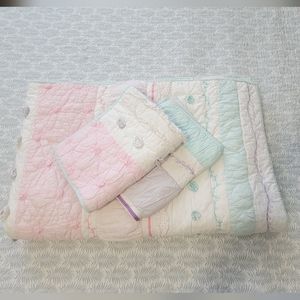 Pottery barn kids quilted Bedspread and shams
